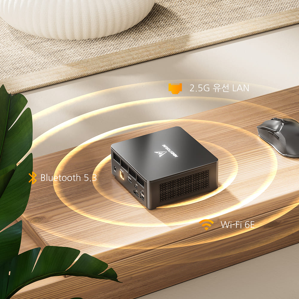 Minisforum UM760 Slim 사무용 미니 PC丨AMD Ryzen™ 5 7640HS 6C/12T